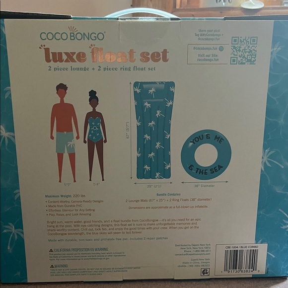 Coco Bongo Luxe Float Set in Blue - Picture 2 of 2